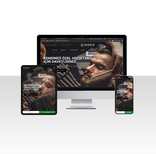 Berber / Kuaför Web Paketi Tarak — ekran görüntüsü