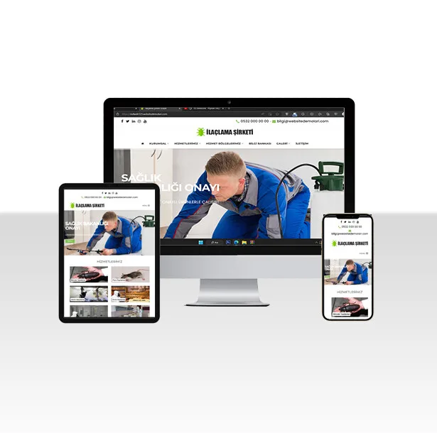 İlaçlama Şirketi Web Paketi — ekran görüntüsü
