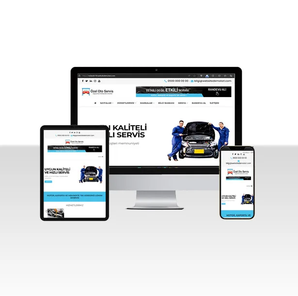 Oto Servis & Tamir Web Paketi — ekran görüntüsü