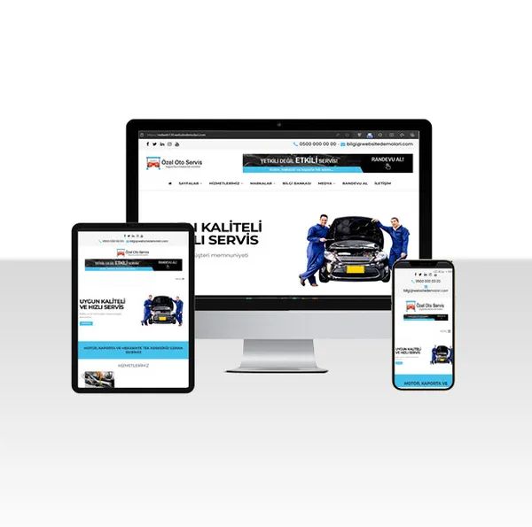Oto Servis & Tamir Web Paketi
