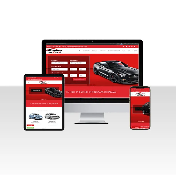 Rent A Car Web Paketi Red — ekran görüntüsü