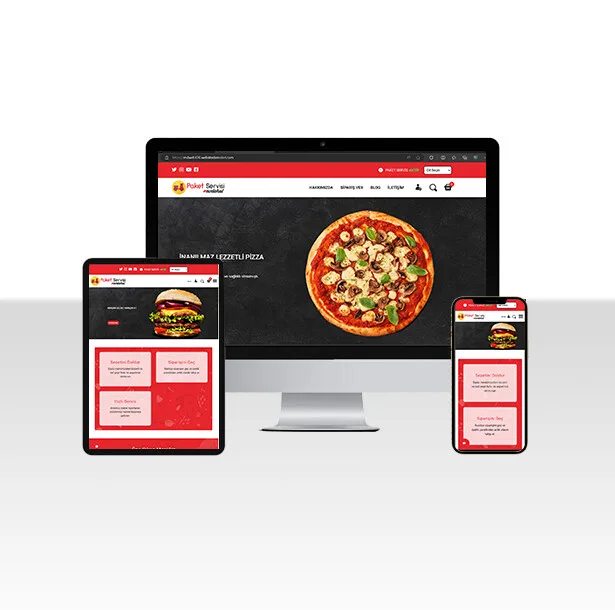 Yemek Paket Servis Web Sitesi — ekran görüntüsü