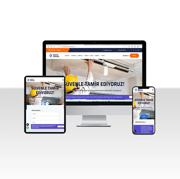 Tamir Bakım Servis Web Sitesi Paketi — ekran görüntüsü