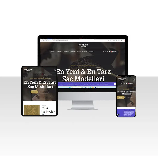 Berber Salonu Web Sitesi Paketi — ekran görüntüsü