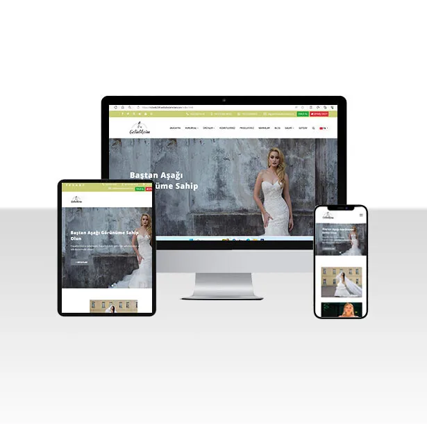 Gelinlikçi ve Tekstil Firması Web Paketi — ekran görüntüsü