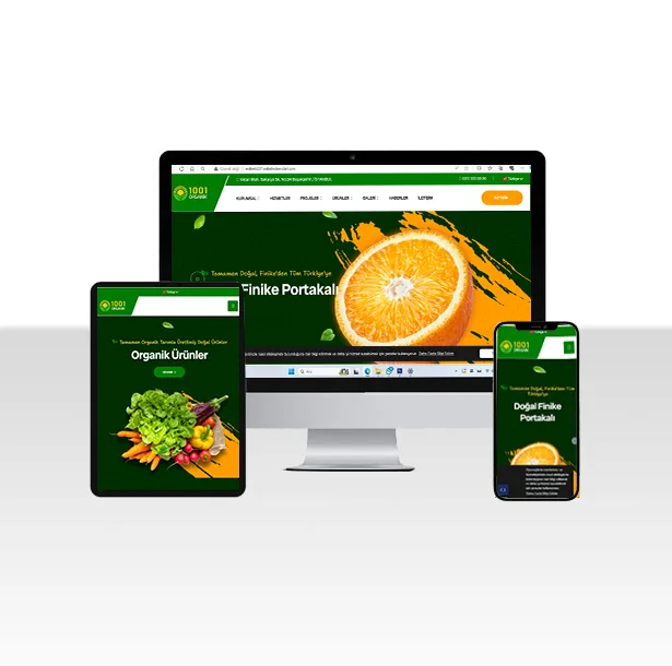 Organik Sebze Meyve Üretimi Web Sitesi Paketi – Portakal — ekran görüntüsü