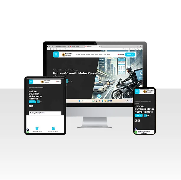 Profesyonel Motor Kurye Web Sitesi Paketi – KuryeMax — ekran görüntüsü