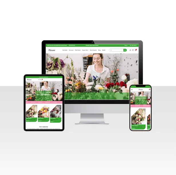 E-Ticaret Çiçekçi ve Çiçek Satışı Web Sitesi – Flower — ekran görüntüsü