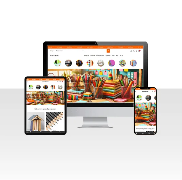 E-Ticaret Kırtasiye Ürünleri Satışı Web Sitesi – Stationary — ekran görüntüsü