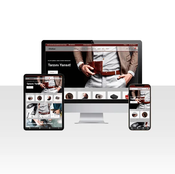 E-Ticaret Erkek Aksesuar Satışı Web Sitesi – EliteGear — ekran görüntüsü