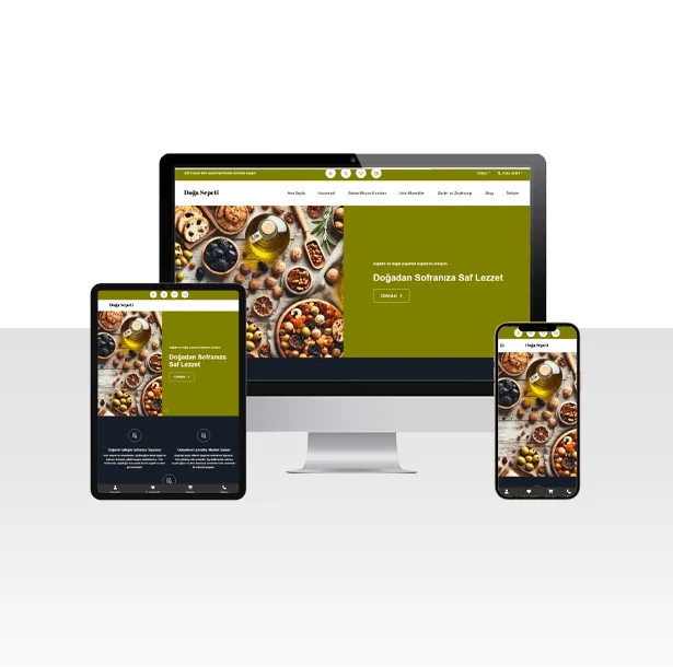 E-Ticaret Doğal Ürünler Satışı Web Sitesi Paketi – Zeytin — ekran görüntüsü