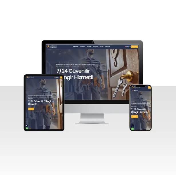 Çilingir ve Anahtarcı Hazır Web Sitesi Paketi – Lock — ekran görüntüsü