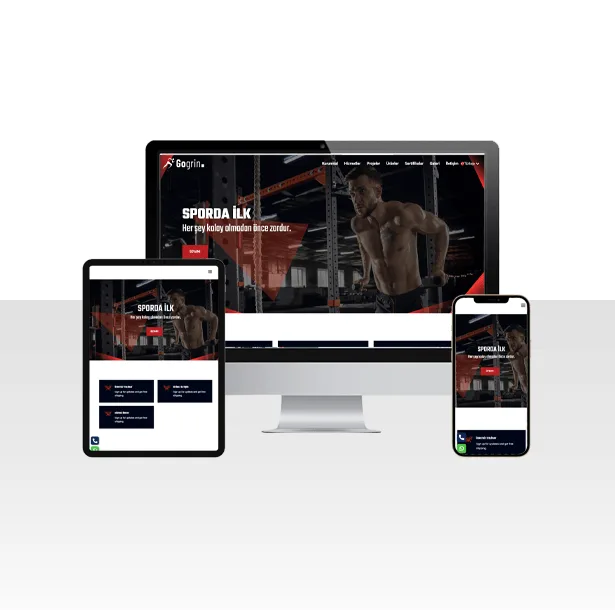 Spor Salonu / Fitness Web Sitesi Paketi – Protein — ekran görüntüsü