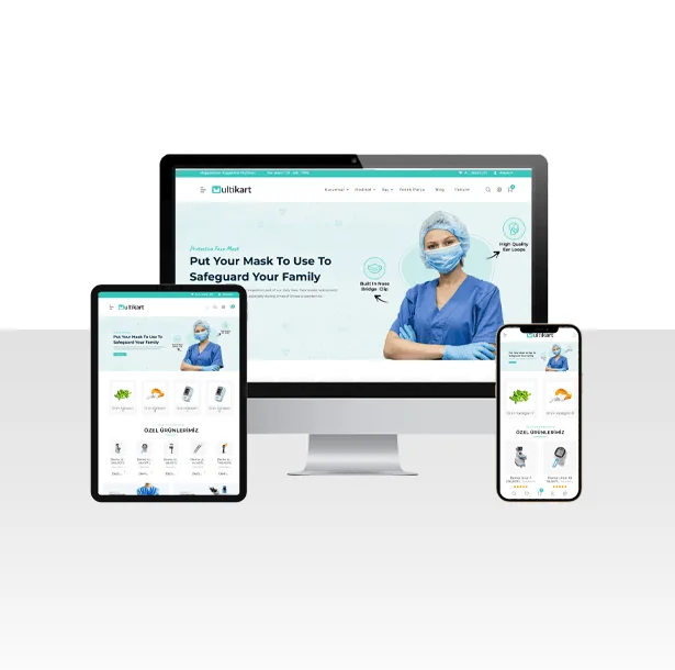 E-Ticaret Medikal Ürünleri Satışı Web Sitesi – FaceMask — ekran görüntüsü