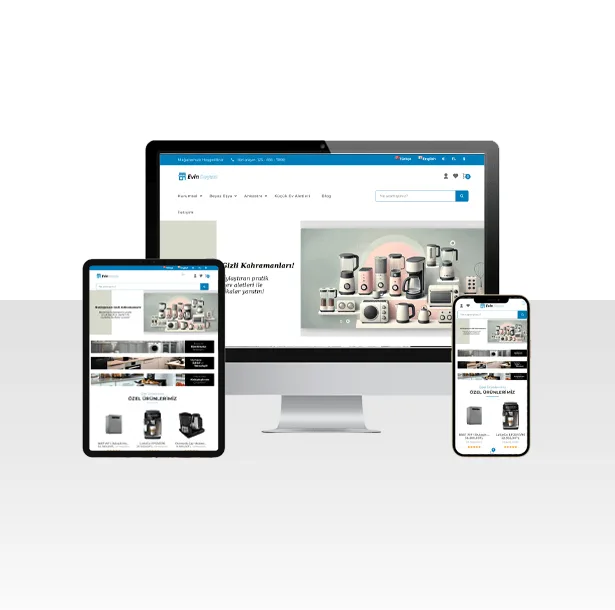 E-Ticaret Beyaz Eşya Satışı Web Sitesi Paketi – Evin — ekran görüntüsü
