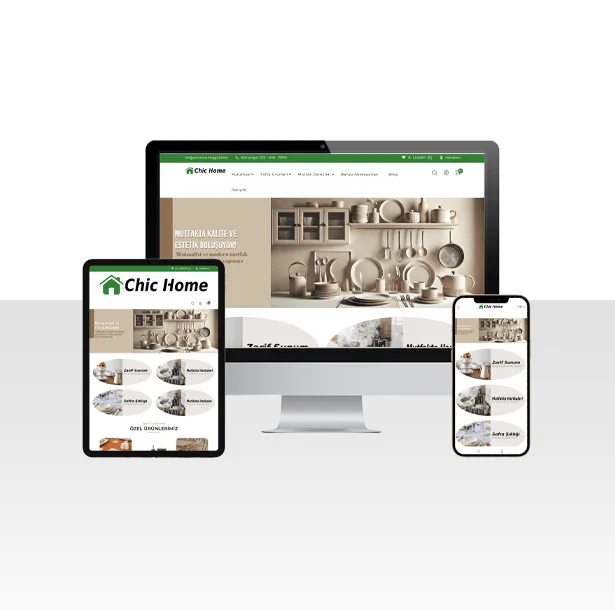E-Ticaret Mutfak Ürünleri Satışı Web Sitesi Paketi – Chic — ekran görüntüsü