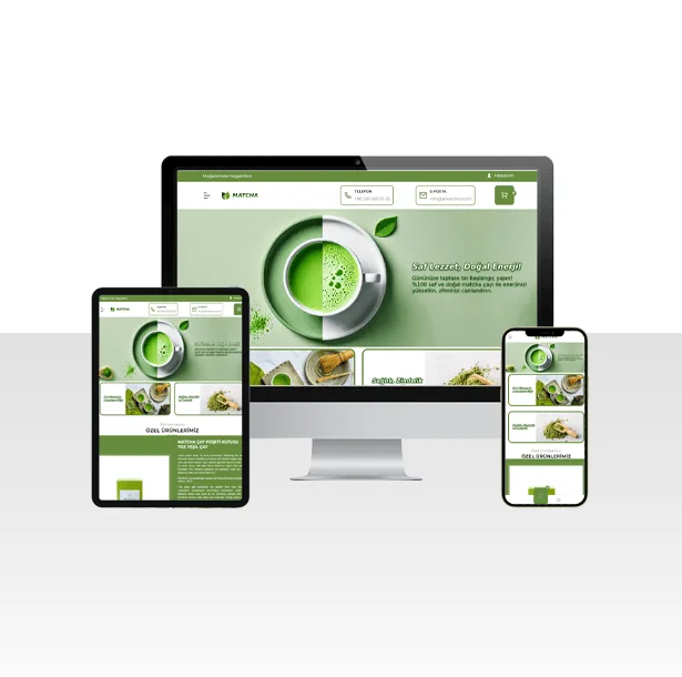 Özel Tek Ürün E-Ticaret Satış Web Sitesi Paketi – Matcha — ekran görüntüsü
