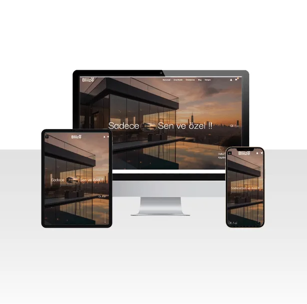 Ürün Satışı Özellikli İnşaat ve Mimarlık Web Sitesi – Bliize — ekran görüntüsü