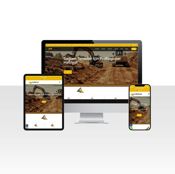 Hafriyat ve Kazı İşleri Web Sitesi Paketi – Moloz — ekran görüntüsü
