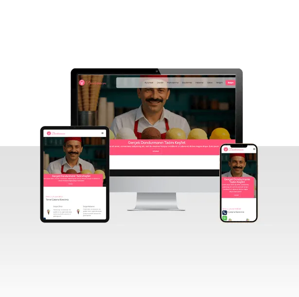 Dondurmacı ve Tatlı Firması Web Sitesi Paketi – Vanilya — ekran görüntüsü