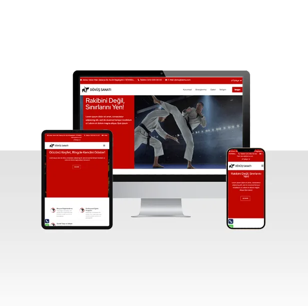 Dövüş Sporları ve Dövüş Salonu Web Sitesi Paketi – Ring — ekran görüntüsü