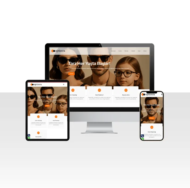 Optik ve Gözlük Firması Web Sitesi Paketi – Miyop — ekran görüntüsü