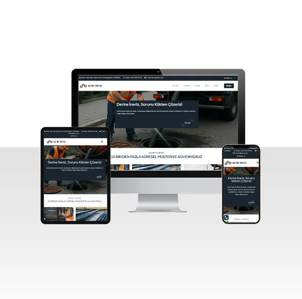 Kanalizasyon ve Sondaj İşleri Web Sitesi Paketi – Keşif — ekran görüntüsü