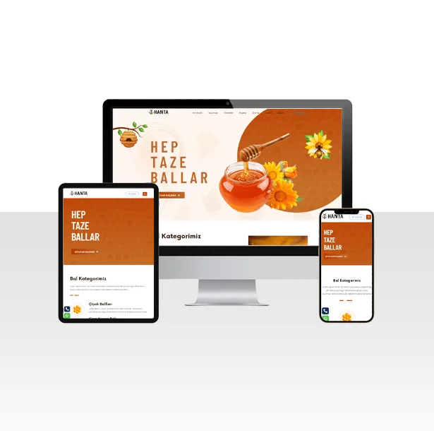 Doğal Bal Üreticisi Hazır Web Sitesi Paketi – Hanta — ekran görüntüsü