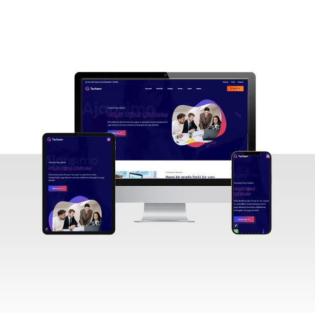 Bilişim ve Yapay Zeka Firması Web Sitesi Paketi – Techzen — ekran görüntüsü