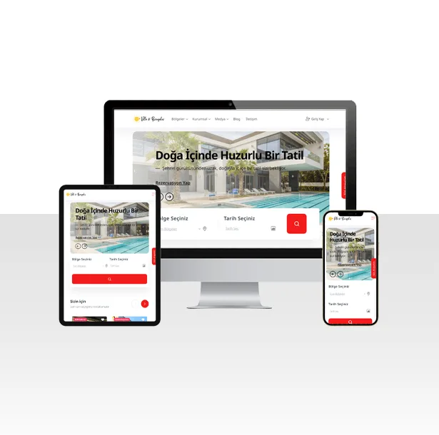 Villa ve Bungalov Kiralama Web Sitesi Paketi – Lüks — ekran görüntüsü
