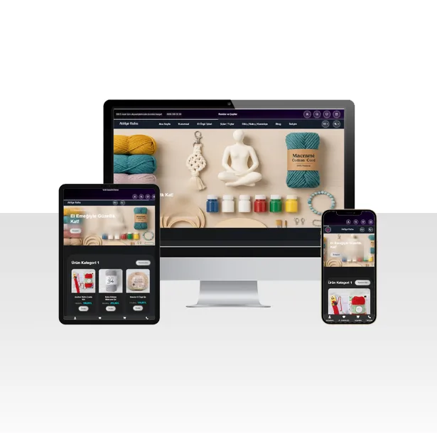 Örgü Ürünleri Satışı E-Ticaret Web Sitesi Paketi – Beceri — ekran görüntüsü