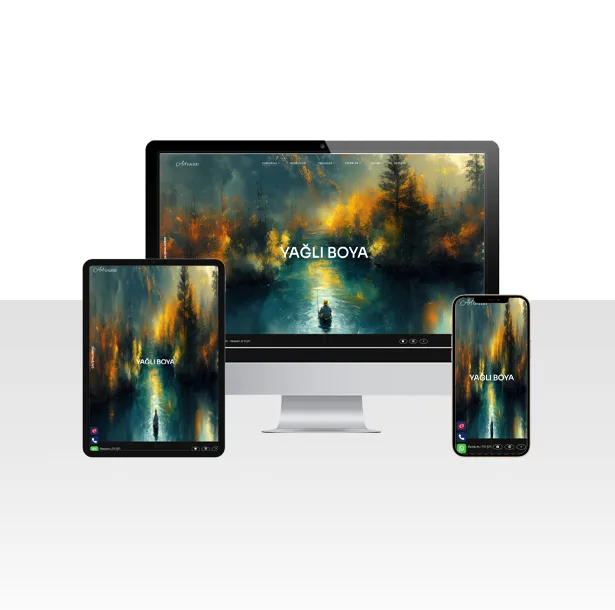 Ressam ve Yağlı Boya Sanatı Web Sitesi Paketi – Isparta — ekran görüntüsü
