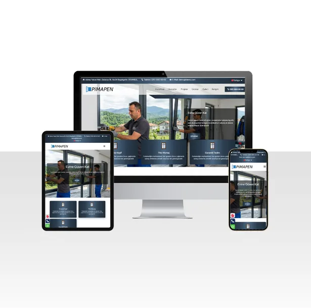 PVC ve Pimapen Hizmetleri Firması Hazır Web Sitesi Paketi – Samsun — ekran görüntüsü