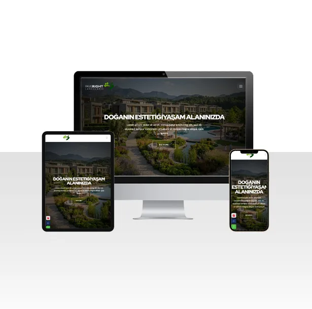 Bahçe ve Peyzaj Tasarım Şirketi Hazır Web Sitesi Paketi – Paveright — ekran görüntüsü